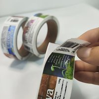 Étiquettes autocollantes en papier enduit de qualité alimentaire imprimées sur mesure, étiquettes de code-barres imperméables pour flacon compte-gouttes de 15 ml