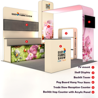 Stand d'exposition portable 10x10 pieds, installation sans outil, présentoir pour salon professionnel