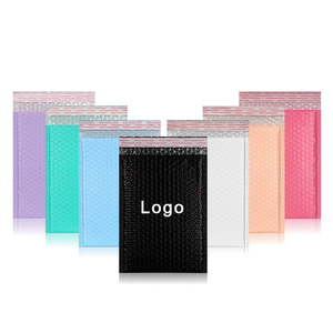 Burbuja Rosa ecológica personalizable para sobres de polietileno, embalaje adhesivo fuerte a prueba de desgarros para zapatos, comida impresa <span class=keywords><strong>Courie</strong></span> - Product Image 6