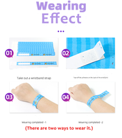 Bracelets jetables en papier synthétique écologiques, résistants aux déchirures et imperméables, personnalisables avec logo, pour événements et fêtes