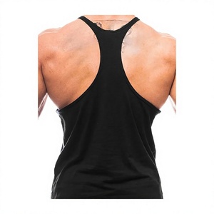 <b>Men's</b> <b>Black</b> Compression Fitness Gym Tank Top Printed O-Neck Sporty Style Breathable Polyester Sleeveless <b>Vest</b> Front Logo - Product Image 3