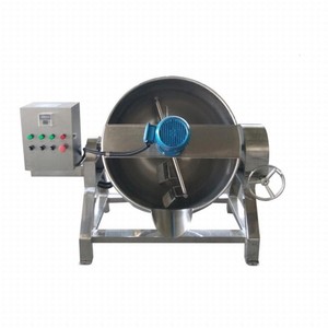 Olla de doble camisa eléctrica/a gas de 100, 200, 300, 500 litros con agitador para arroz frito, máquina mezcladora de miel, jarabe y pasta - Precio - Product Image 4