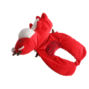 Tùy Chỉnh Cá Nhân OEM 2 Trong 1 Du Lịch Gối Trẻ Em Đồ Chơi Động Vật Điền Hạt U Cổ Gối - Product Image 4