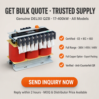 DELIXI QZB 350KW Transformateur de démarrage triphasé pour moteur, transformateur de réduction de tension 380V, démarreur CE pour aluminium