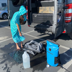 Đen polyester không thấm nước Wetsuit thay đổi Mat/túi cho lướt sóng bãi biển - Product Image 6