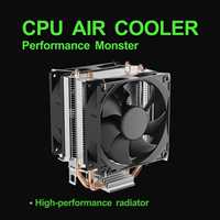 Refroidisseur de processeur 21 dB ultra silencieux, durée de vie de 60 000 heures, ventilateur 4 broches 1800 tr/min, TDP 100 W pour ordinateur de bureau Intel AMD