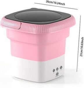 Mini machine à laver pliable à ultrasons avec prise US, pour salle de bain, maison et voyage, 12 litres, en plastique - Product Image 6