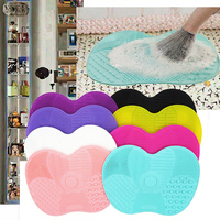 Tampon nettoyant pour brosse cosmétique en silicone pratique pour le maquillage avec outil de gel de lavage pour le nettoyage des brosses