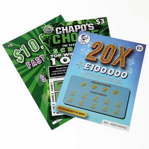 Carte à gratter bon papier carte à gratter carte de gagner personnalisé à gratter billet de loterie - Product Image 1