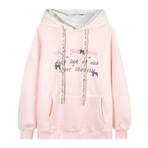 <span class=keywords><strong>Sudadera</strong></span> con Capucha <span class=keywords><strong>de</strong></span> Alta Calidad para Mujer, Otoño/Invierno, Diseño <span class=keywords><strong>de</strong></span> Letras, Botones Tridimensionales, Antiencogimiento - Product Image 6