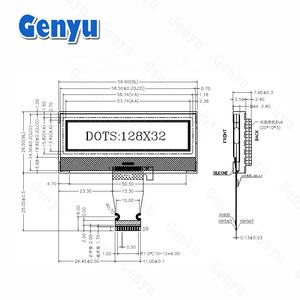 <span class=keywords><strong>2.2</strong></span> Inci 128X32 Dot Matrix Lcd Display STN Biru Cog 12832 SPI 10 Pin Modul LCD Monokrom Kustom - Product Image 6