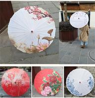 Parapluie de mariage en tissu de soie pour femmes, fleurs japonaises, parapluie de danse ancienne, style chinois décoratif, parapluie en papier huilé 70/82 cm