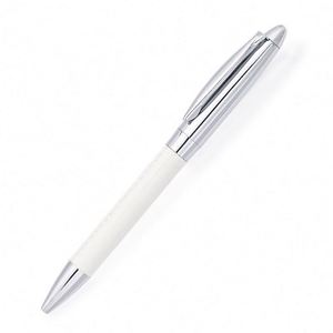 High Quality Custom Logo Metal Business Ballpoint <b>Pen</b> Laser Engraved Silk Printed Twisted Leather Design for Writing - Product Image 3