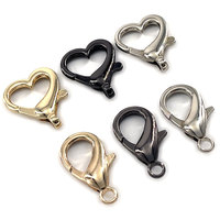 Mousqueton porte-clés en forme de cœur plaqué nickel doré Boucle personnalisée pour sacs et accessoires