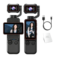 Caméra de poche portable 1080p HD avec connectivité Wi-Fi directe, écran rabattable de 1,97 pouce pour les voyages en extérieur, les courtes vidéos et le vlogging