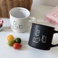 Vente en gros de tasses à thé avec impression de logo personnalisé de 12 oz tasse à café en céramique tasse en céramique imitation émail tasse en céramique de dessin animé