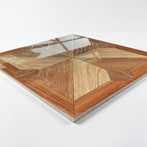 Baldosa de Porcelana Esmaltada con Acabado Brillante y Diseño de Madera de 600x600 mm, Resistente a las Manchas, para Sala de Estar, Fabricante de Baldosas en China - Product Image 2