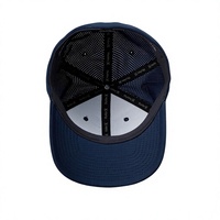Topi Baseball Sporty 6 Panel Pria, Ringan, Bernapas, Model Melengkung, H2O Dri Fitted