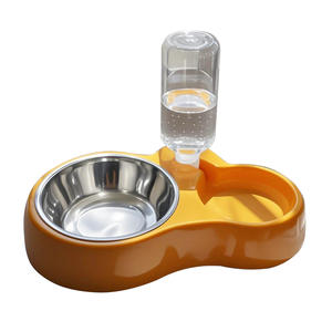 Köpekler ve Kediler için Otomatik Su Sebili Besleyici Plastik Çift Kase Entegre Mama Kabı Şarj Edilebilir Toptan - Product Image 5