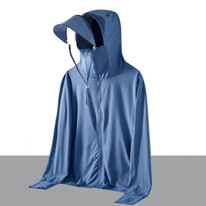 Chaqueta de Verano para Hombre, Protección Solar, Cortavientos, Anti-UV, Delgada, de Seda Helada, con Cierre de Cremallera y Sensación Refrescante - Product Image 3