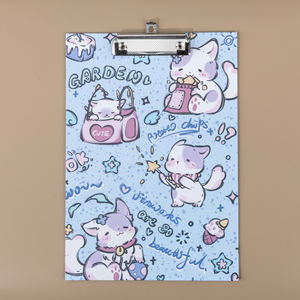 क्लिपबोर्ड क्लिप हार्डवेयर फ़ोल्डर ए 4 लेखन बोर्ड सीखने वाले बच्चों के लिए प्यारा बिल्ली सीखने वाली स्टेशनरी थोक - Product Image 4