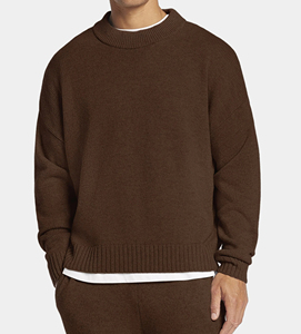 Herenmode Kleding Breiwerk Op Maat Logo Hoge Kwaliteit Kasjmier Trui Groothandel Ronde Hals Trui voor Heren - Product Image 5