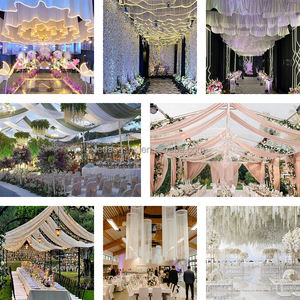 LEDA Event <b>Ceiling</b> Decoration RGB Light All Color Available Wave Shape <b>Ceiling</b> Drape Wedding Stage Decoration - Product Image 6