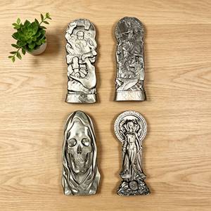 Statue en Obsidienne Argentée en Gros : Déesse Hécate/Bouddha/Méduse/Jésus, Décoration d'Autel Triple Lune en Cristal pour la Méditation Spirituelle - Product Image 2