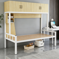 Lit moderne gain de place avec armoire de rangement pour salon et chambre à coucher, idéal pour petit appartement
