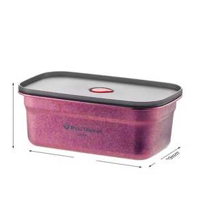 กล่องอาหารกลางวันโรงเรียนทำจากไทเทเนียมทรงสี่เหลี่ยมผืนผ้าน่ารักสองชั้นกันการรั่วปราศจากสาร BPA ฝาสำหรับเก็บอาหารที่ให้ความร้อนได้ - Product Image 6