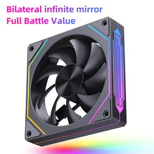 SNOWMAN 120mm ARGB Dual Light Loop PWM Case Fan Ventilador de computadora RGB direccionable con control remoto para <span class=keywords><strong>Gaming</strong></span> <span class=keywords><strong>PC</strong></span> Función de refrigeración - Product Image 2