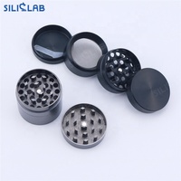 Broyeur à herbes en alliage de Zinc, 40mm, 50mm, 63mm, accessoires pour fumer du tabac, broyeur à épices, broyeur à roulement avec couvercle magnétique