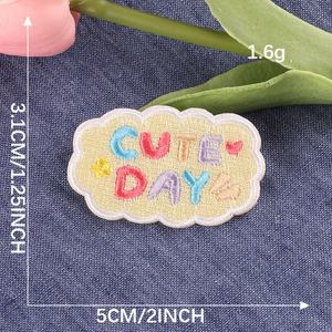 Cartoon Rabbit English Letters Embroidered Badge Computer Embroidery Self-Adhesive Fabric Sticker Clothing Accessory - Product Image 6