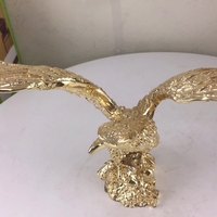Petite sculpture d'aigle doré en fibre de verre, artisanat chinois, à vendre