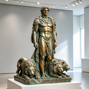 Estatua de Bronce de Hércules Cerberus, Mitología Griega, Escultura de Cobre Personalizada a Tamaño Real para Decoración de Jardín o Villa al Aire Libre - Product Image 6