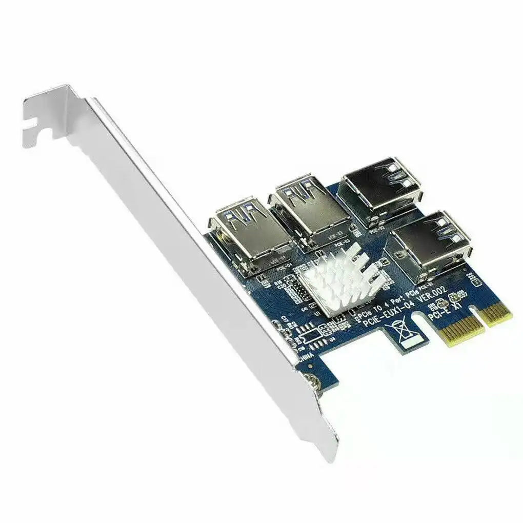 PCIE to PCI-E Adapter 1 Turn 4 PCI-Express Slot 1x to 16x USB 3.0 Mining Special Riser Card PCI e Converter