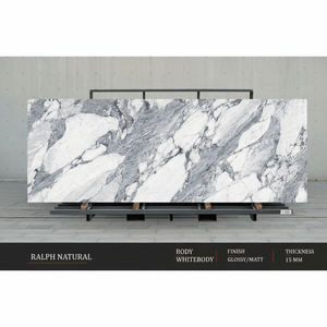 Interior Sofisticado con Acabados en Losas de Porcelana Gris de Alto Brillo de 1200x2400 mm - Product Image 1