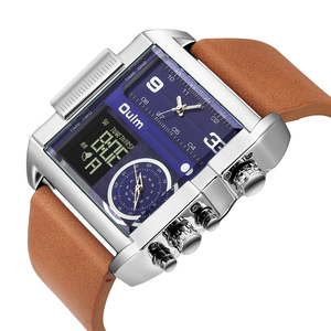 Quartz fournisseur de montres intelligentes original bas <span class=keywords><strong>prix</strong></span> <span class=keywords><strong>Oulm</strong></span> 1688 mouvement étanche bracelet en cuir de luxe montres grand cadran - Product Image 6