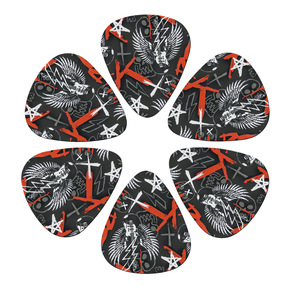 국경 간 10피스 ABS 컬러 기타 픽 액세서리 페인팅된 우쿨렐레 셰프넬 악기 절강성 - Product Image 4
