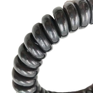 Cable de extensión de alimentación de resorte negro espiral telescópico, núcleo de cobre, Cable retráctil elástico, bobina retráctil - Product Image 3