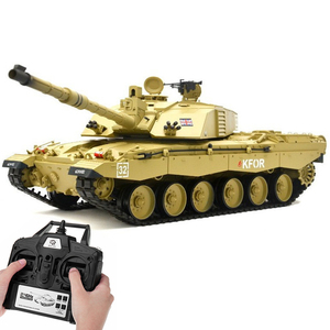 Modèle de char de combat principal <span class=keywords><strong>Challenger</strong></span> <span class=keywords><strong>2</strong></span> britannique à grande échelle, version 1/16, télécommandé <span class=keywords><strong>2</strong></span>.4G, avec fonctions de fumée, de tir et de son - Product Image 1