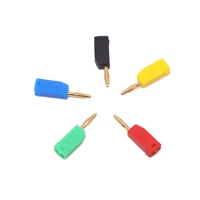 25.206 AMASS Prise banane rectangulaire mâle 2,0 mm en cuivre pur plaqué or, boîtier PA, indice de protection IP20, tête de lanterne, résiste à 10A