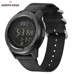 Montre numérique en nylon pour homme NORTH EDGE ALPS, résistante aux chocs, sportive, super légère, boussole extérieure, étanche 50 m, montres-bracelets - Product Image 1