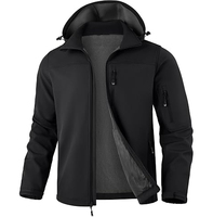 Veste softshell pour homme avec capuche amovible, doublée en polaire, coupe-vent, résistante à l'eau, veste tactique pour l'extérieur