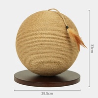 Kucing Menggores Mainan Hewan Peliharaan Menggaruk Posting Mainan Kucing Sisal Tali Bola Grinding Cakar Kucing Menggaruk Bola