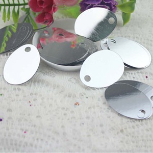 Perles en PVC en forme d'œuf 28*38mm à grand trou, en vrac, pour DIY, confettis, paillettes, embellissements, pour pulls, robes, couture, sequins <span class=keywords><strong>film</strong></span>és - Product Image 3