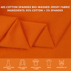 Tissu jersey bio-élasthanne en coton 40S, largeur 175 cm, 150 g/m², extensible, uni, teint, pour t-shirts, hauts, gilets - Product Image 2