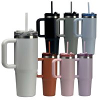 Gobelet isotherme en acier inoxydable 304 à double paroi avec logo personnalisé, couvercle à paille, sans BPA, pour voiture et voyage, 16/30/40 oz