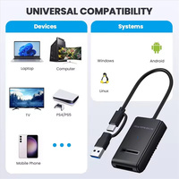 Adaptor SSD Dual Protocol NVME/SATA M.2 ke USB Type-C 10Gbps, Enclosure SSD untuk Hard Drive M.2 NVMe NGFF SATA