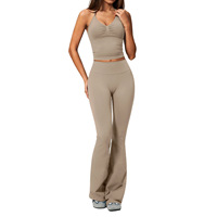Nouvel ensemble de yoga taille haute 2026 pour femme, tenue de course amincissante effet ventre plat, soutien-gorge de sport antichoc et leggings de sport